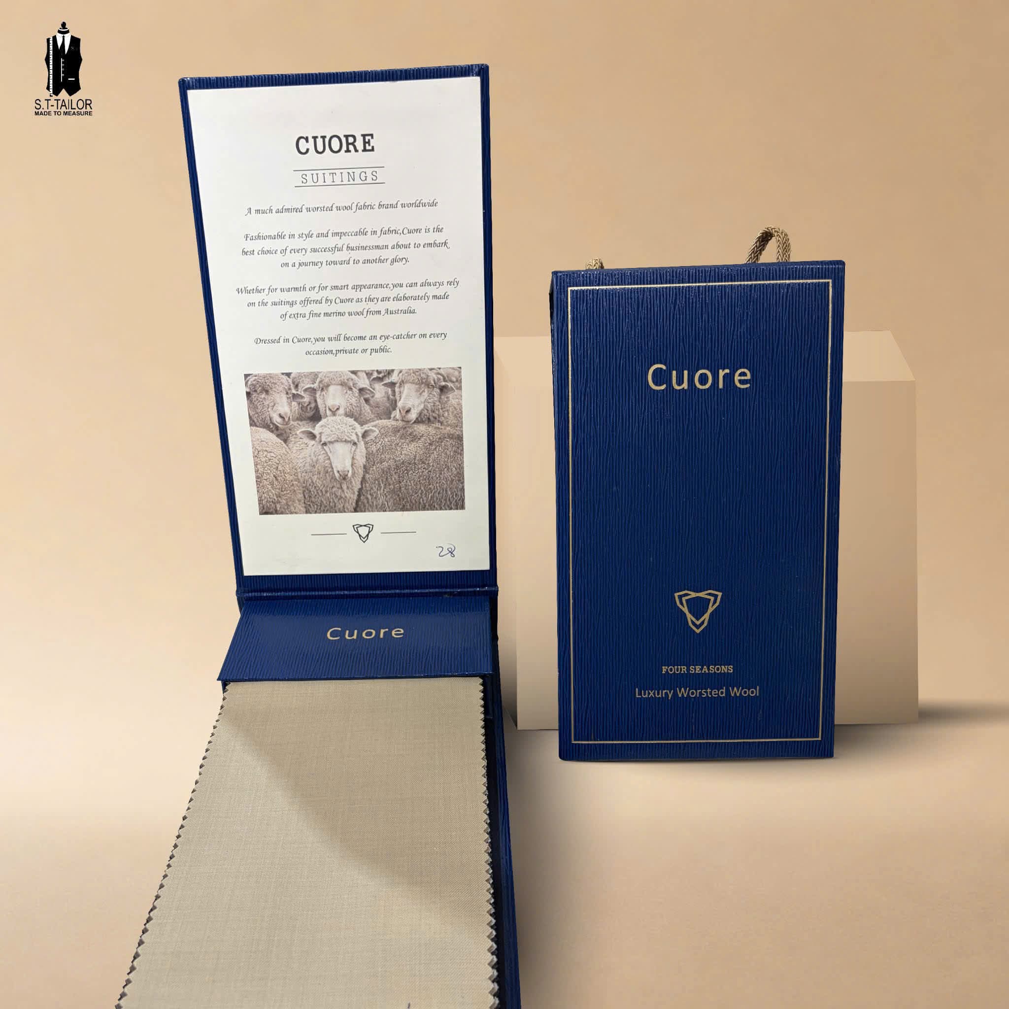 Tailoring cloth catalogue and blue fabric book | Catalogue chất liệu may đo và sổ vải xanh